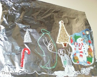 sparkly foil collages