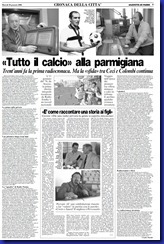 GAZZETTA DI PARMA 10 01 2006 ARTICOLO RINALDI SU RADIO