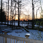 36 hours after the snow began, it still covers just about everything.