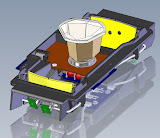 Shown is a "Scan Engine", the optics heart of a bar-code scanner co-developed for NCR by Triformix, Capture Product Development and NCR.  The scan engine was used on multiple bar-code scanning products and thousands are in the field now, operating at major retail outlets such as WalMart.  Capture PD took a lead role in the opto-mechanical design, verification and testing, transition to manufacture, scheduling and costing exercises required to deliver the module to NCR.
