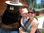 At first she wanted to hug Smokey and then she got shy