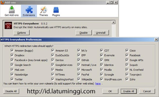 HTTPS Everywhere Screenshot