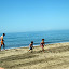 Love that these kiddos play soccer instead of football on the beach!