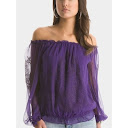 GUESS by Marciano Whitley Embroidered Off Shoulder Top