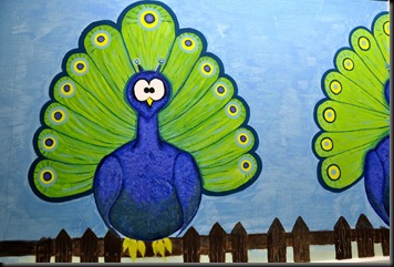 Peacock wall murals