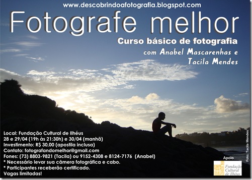 Cartaz do curso basico de fotografia