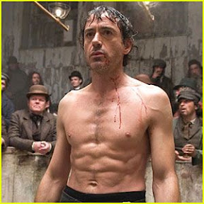 Robert Downey, Jr. does his best Rocky impression.