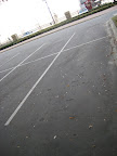 Each parking space is close to the size of each artists area for the market.