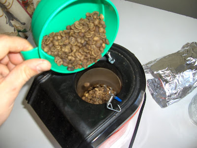 into the roasting chamber