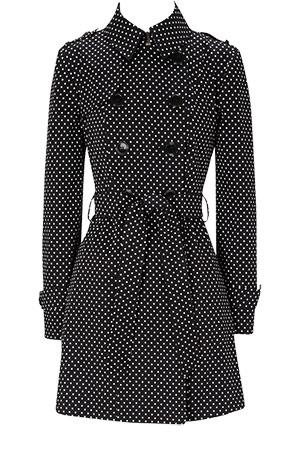  Polka Dots Print Mac Coat by Oasis
