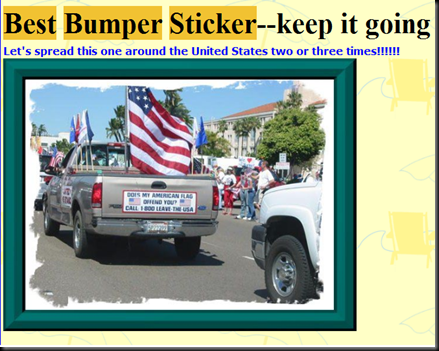 Best Bumper sticker Award