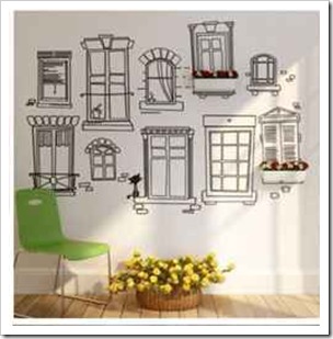 Terasz dekoráció: kézzel rajzolt ablak, igazi balkonládával - Inspirációk  Magazin