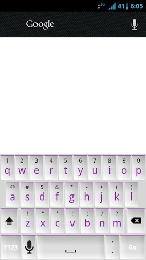 White and Purple Keyboard Skin