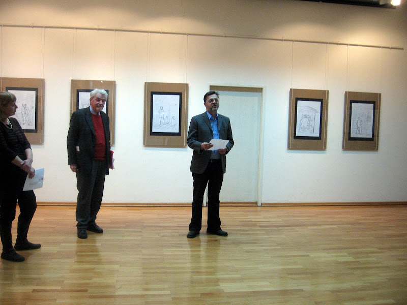 Ivica Smolec - otvorenje izložbe crteža Drage Trumbetaša, Hrvatsko slovo, Zagreb 2008.