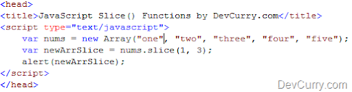 javascript array slice javascript array slice