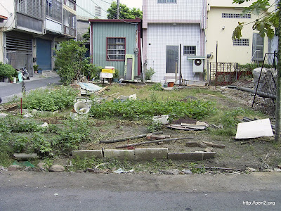 建地全貌，地上還種了一些蔬菜。