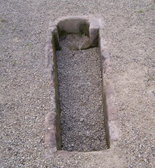 A grave seated in Bordesley Abbey, Redditch, Worcestershire A grave seated in Bordesley Abbey, Redditch, Worcestershire
