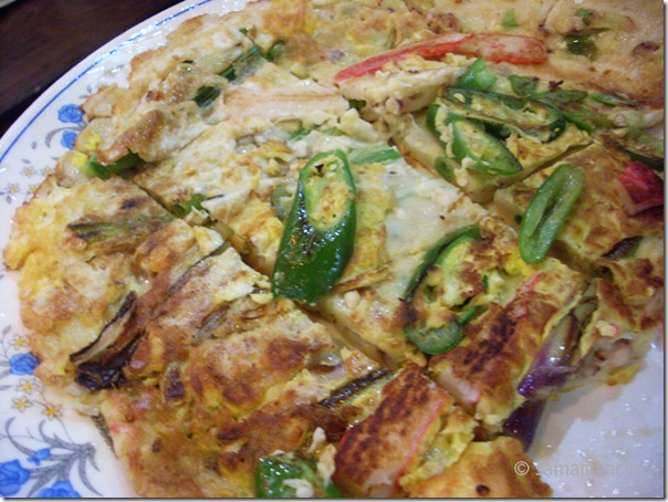 Seafood pancake