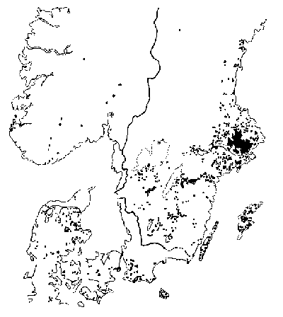 [Scandinavian distribution map] 