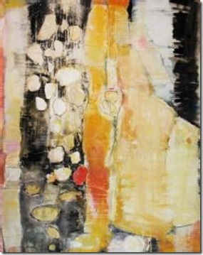 Barbara Rehg mixed media on canvas the wash