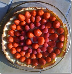 Orange looking strawberry tart