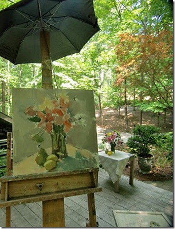 Veranda Lilies in progress