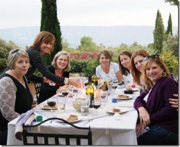 Friends and wine at dinner