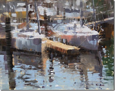 Boatyard Reflections 7x9 $450