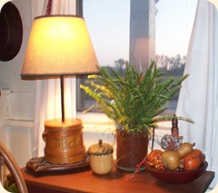 firkin lamp on table #2