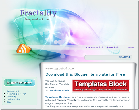 Fractality Blogger Template
