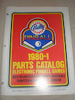 Bally Pinball 1980 Parts Catalog