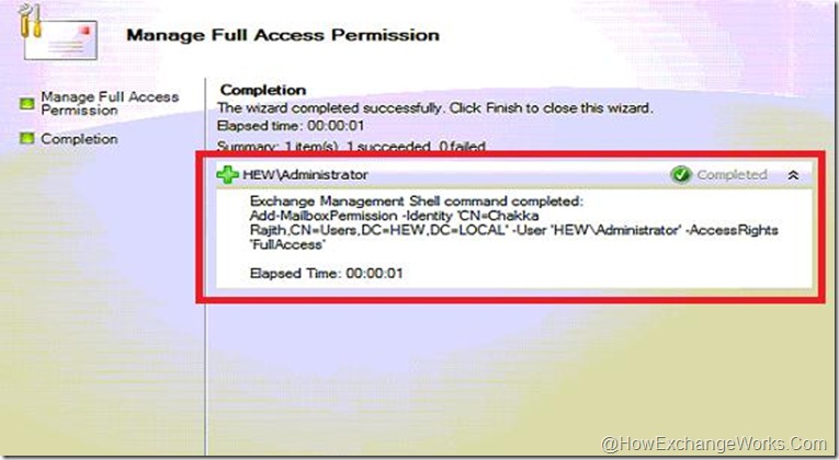 Full access confirmation