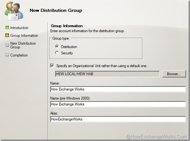 Create HEW Distribution Group Create HEW Distribution Group