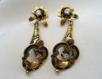 Antique Jewelry - fabulous antique Victorian earrings