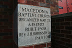 Macedonia Baptist Church datestone, Hill