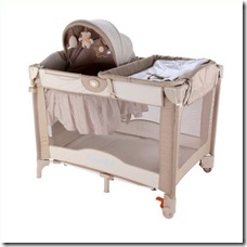 graco playyard with pink skirt