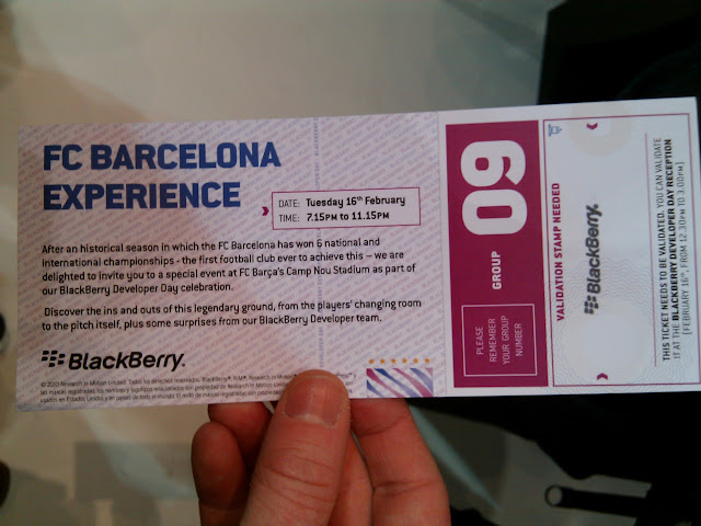 BlackBerry Developer Day Camp Nou Tour