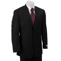 Joseph Abboud Men's Black Stripe Wool 2-button Suit Joseph Abboud Men's Black Stripe Wool 2-button Suit