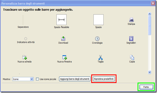 Come ripristinare la posizione dei pulsanti della barra degli strumenti di Firefox