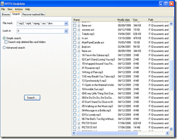 NTFS Undelete