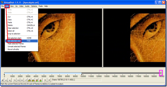 Tagliare video con VirtualDub Tagliare video con VirtualDub
