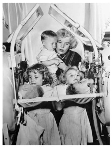 Two children are confined to iron lungs as the result of infection with poliovirus; six of the children in this one family were stricken with the virus. An epidemic disease can affect a large proportion of a population, as happened in the case of polio in the middle of the twentieth century.