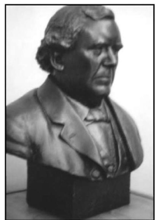 Bronze bust of Ignatius Donnelly, the founder of Atlantology, at the state capitol of Minnesota,St. Paul..