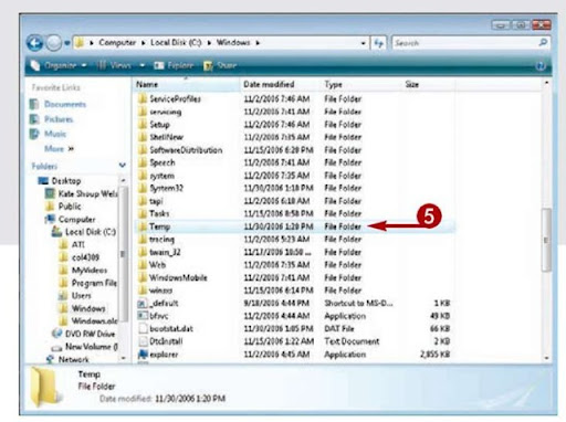 cab files in temp folder windows 7