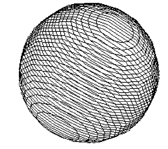 Isoluminance contour represents a sphere by a collection of planar contours
