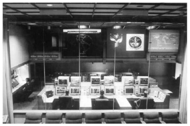 The Cheyenne Mountain Operations Center is the heart of the missile warning and space track functions that support NORAD and the U.S. SPACE COMMAND, respectively. Figure courtesy USAF Space Command. Picture can be found at http:// www.spacecom.mil/images/cmdctr-4.gif. This figure is available in full color at http:// www.mrw.interscience.wiley.com/esst.