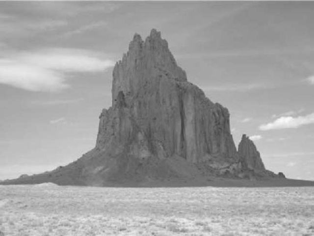 In Tribal communities, people, places, and other components of the world are often given more respect than is true in the urban culture. "Shiprock" on the Navajo Reservation. 