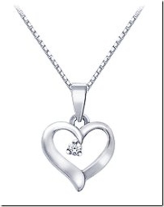 White Gold Diamond Heart Pendant