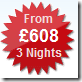 Getaway on a Three Night Break from £608.00