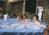 Take a Dip in the Private Hot Tub